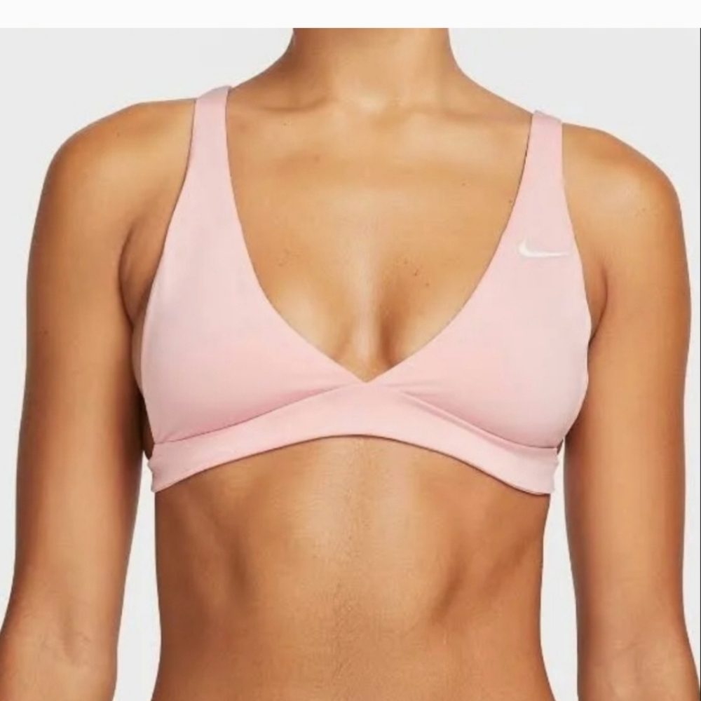 Nike Swim V-Neck Peach‎ Coral Bralette Bikini triangle Top size XS brand new